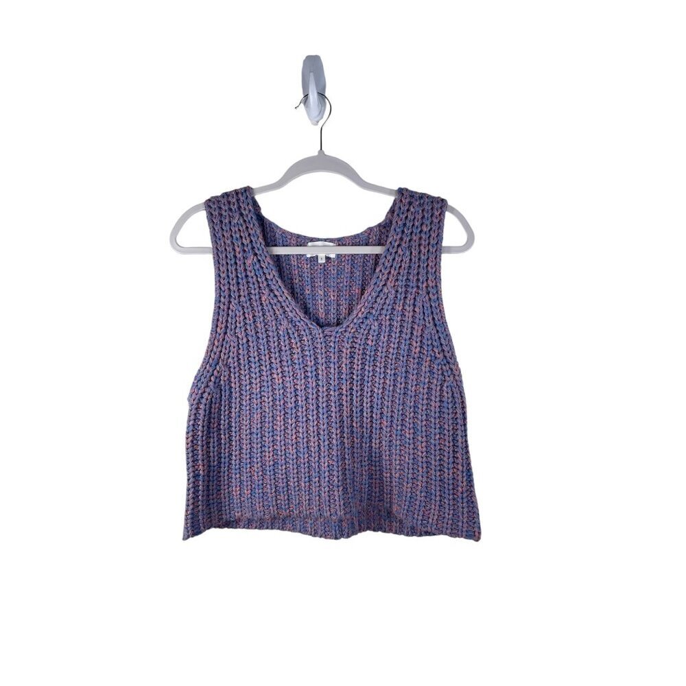 BOHME Multicolor Chunky Knit Sweater Vest Grandma Tank S